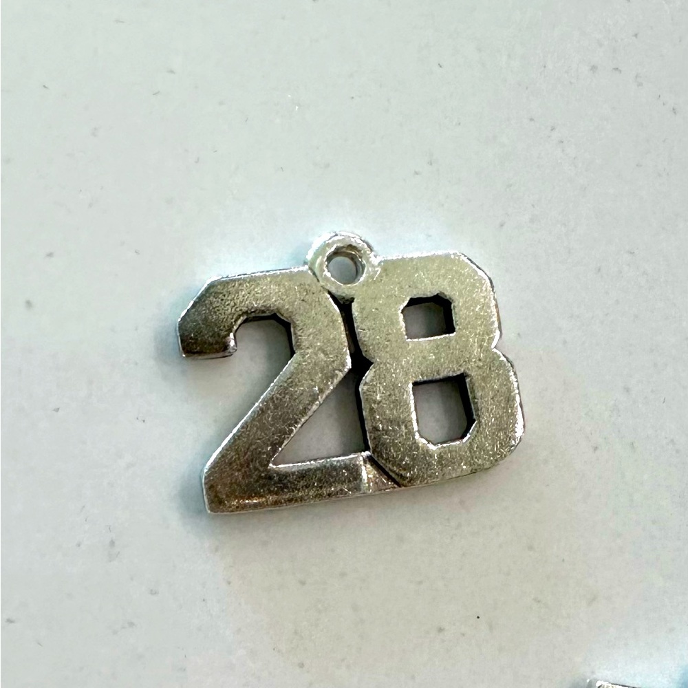 James Avery Sterling Silver Number 28 Charm